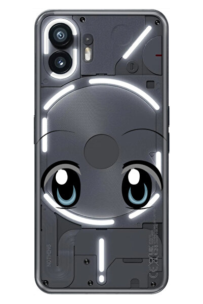 NOTHING Phone 2 Uyumlu Kılıf Şeffaf Baskılı Kapak Silikon Şirin Bakış