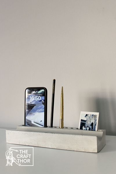 The Craft Thor Concrete Modern Office Desk Organizer / Organizer