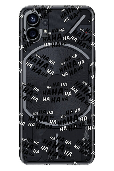 NOTHING Phone 1 Uyumlu Kılıf Kapak Silikon Resimli Hahaha
