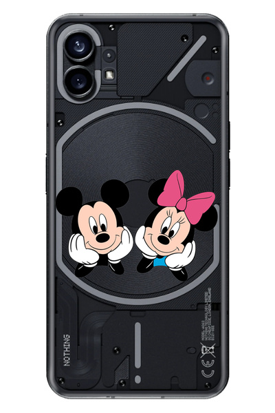 NOTHING Phone 1 Uyumlu Kılıf Silikon Desenli Resimli Minnie Mickey