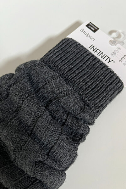 Hakan Collezione Kadın Antrasit Premium Kalın Aerobik Tozluk Bot Çorabı