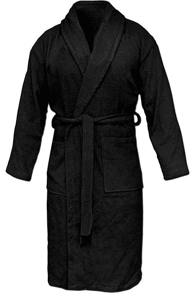 EVX Μπουρνούζι Shalyaka και Hooded και μεγάλου μεγέθους βαμβακερό μαύρο μπουρνούζι