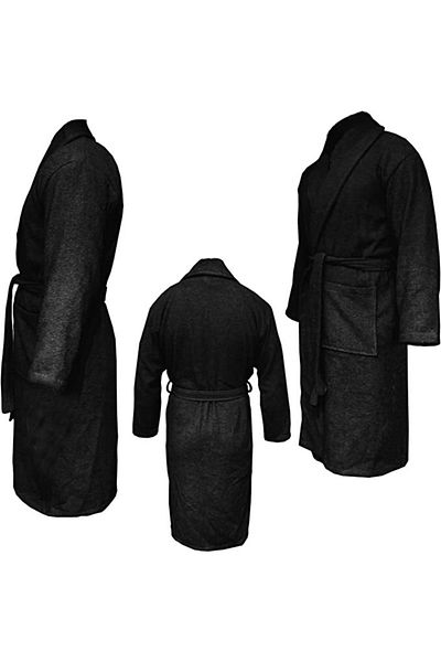 EVX Μπουρνούζι Shalyaka και Hooded και μεγάλου μεγέθους βαμβακερό μαύρο μπουρνούζι