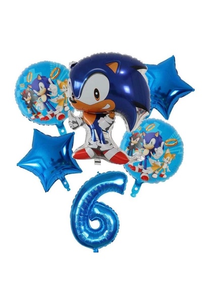 MFM مجموعة بالونات سونيك فويل 6 سنوات 100 سم