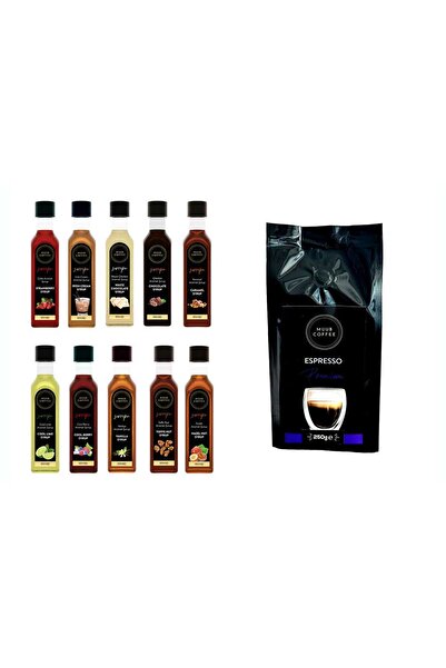 MUUB COFFEE Avantajlı Paket 10 'lu Kahve Şurup Serisi (10X60ML) Espresso Prem...