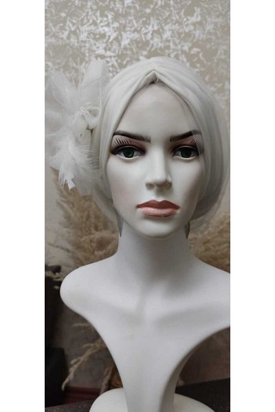 ABB Hijab Clothing White Bonnet with Meryemcebone Roses