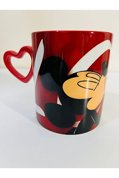 Cuppy Box كوب ميكي وميني لاف باللون الأحمر مع قلب