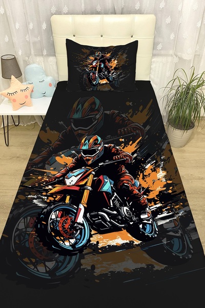 EVPANYA Motor 1 Patterned Bedspread and Pillowcase