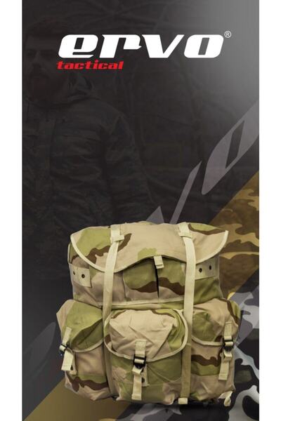 Ervo Tactical & Outdoor حقيبة ظهر سفاري مموهة 45 لتر