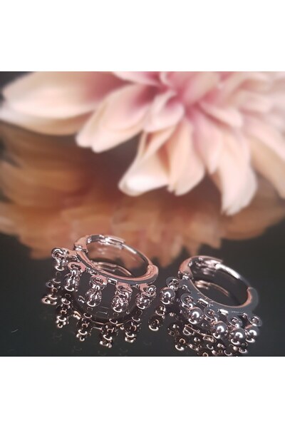 shesra Shakira Model Metal Topçuklu Çelik Küpe