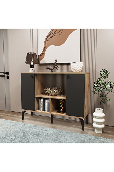 Kalender Dekor Delmar 120 Çok Amaçlı Dolap, Modern Konsol, Mutfak Dolabı, Kit...