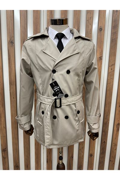 Costtum Men's Wear Αδιάβροχη κανονική καμπαρντίνα με διπλό στήθος
