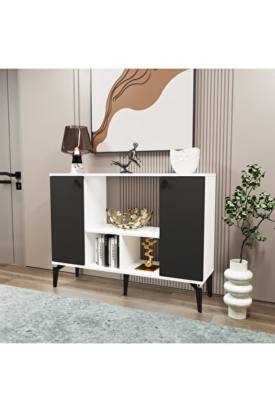 Kalender Dekor Delmar 120 Çok Amaçlı Dolap, Modern Konsol, Mutfak Dolabı, Kit...