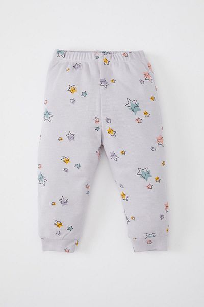 DeFacto Baby Girl Star Patterned Long Sleeve Waffle Pajamas Set C0660a524sp