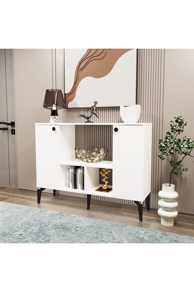 Kalender Dekor Delmar 120 Çok Amaçlı Dolap, Modern Konsol, Mutfak Dolabı, Kit...