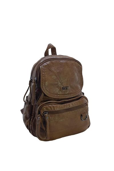 Baginn Γυναικείο σακίδιο πλάτης Y.S.Leather Mini Size Vegan Δερμάτινη τσάντα