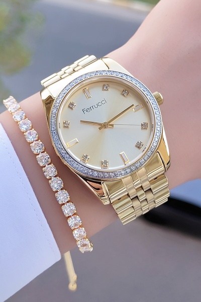 Ferrucci Kadın Kol Saati ve Hediye Bileklik