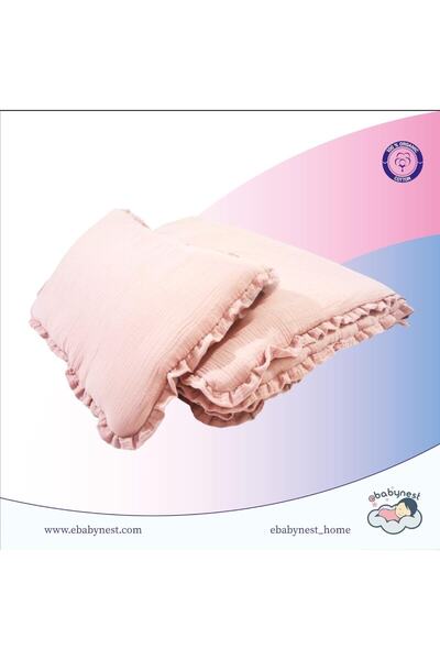 ebabynest Düz Renk Serisi Pudra Multi Müslin Set