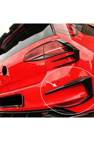 Harphour Volkswagen Golf 7 R-Line (2013-2018) Uyumlu Arka Sis Kaplama Çerçeve...