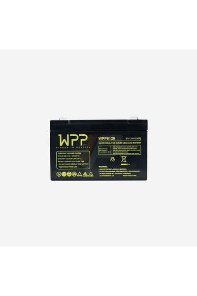 WPP 6 V 12 Ah Kuru Tip Ups, Aydınlatma, Tartı Aküsü