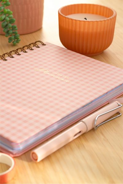 Matt Notebook Планер A5 Spiral Unlimited, дневен ред, мотивационна страница, карирана