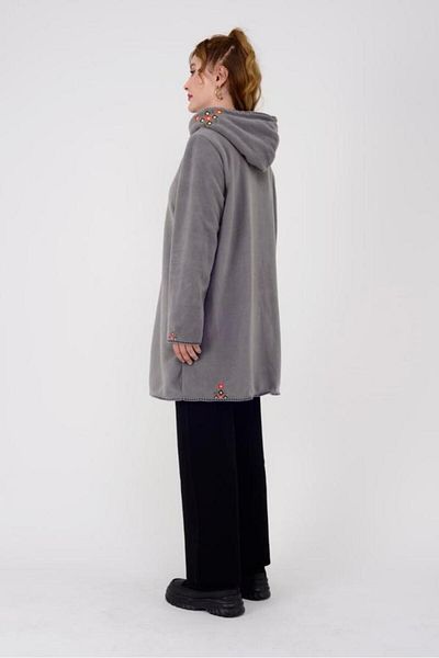 Rabiossa Fleece scurt cu glugă cu fermoar