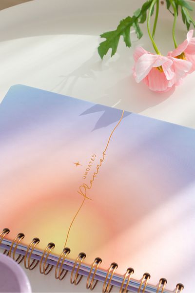 Matt Notebook A5 Spiral Unlimited Planner Дневен ред Мотивационна страница Rainbow