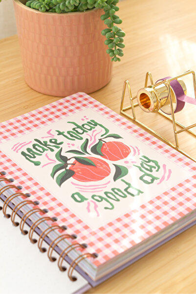 Matt Notebook A5 Spiralli Süresiz Planlayıcı Ajanda Motivasyon Sayfalı Pötikare