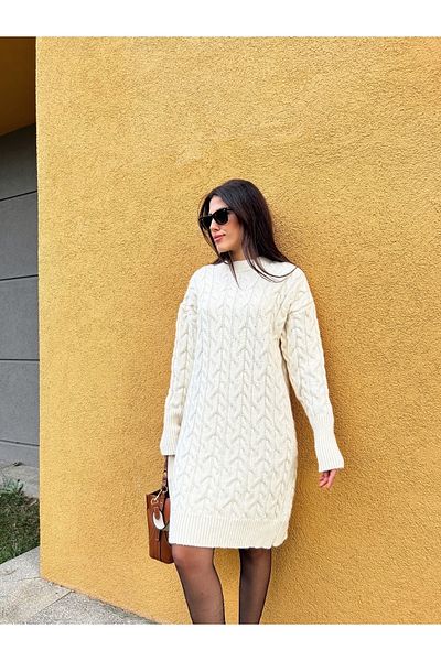 Puella Hair Braided Women's Knitwear Dress