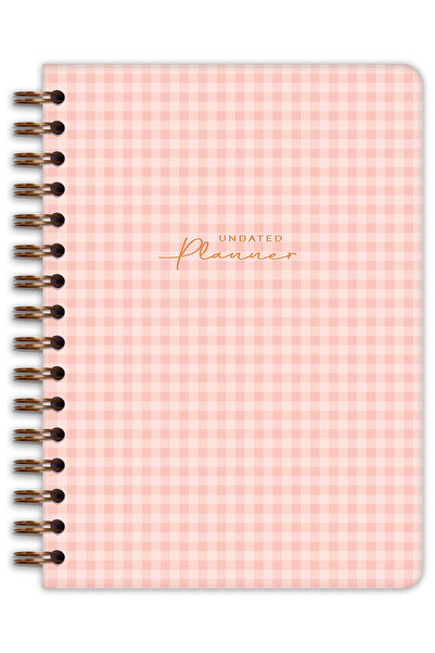 Matt Notebook A5 Spiralli Süresiz Planlayıcı Ajanda Motivasyon Sayfalı Pötikare