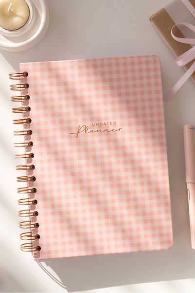 Matt Notebook Планер A5 Spiral Unlimited, дневен ред, мотивационна страница, карирана