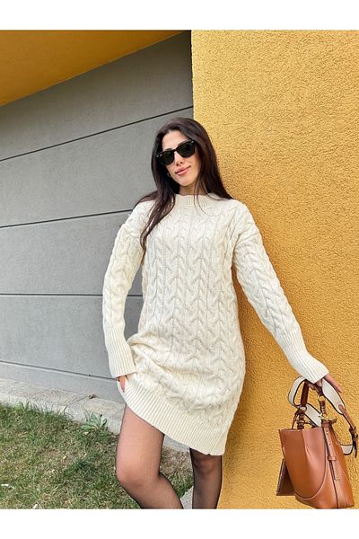 Puella Hair Braided Women's Knitwear Dress