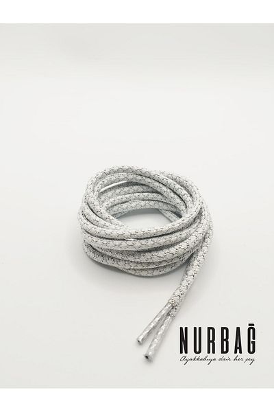 NURBAĞ DOKUMA SPORTS SHOES WHITE SILVER PORT-OUT PASALI TIE 100 CM 1 PAIR BS56
