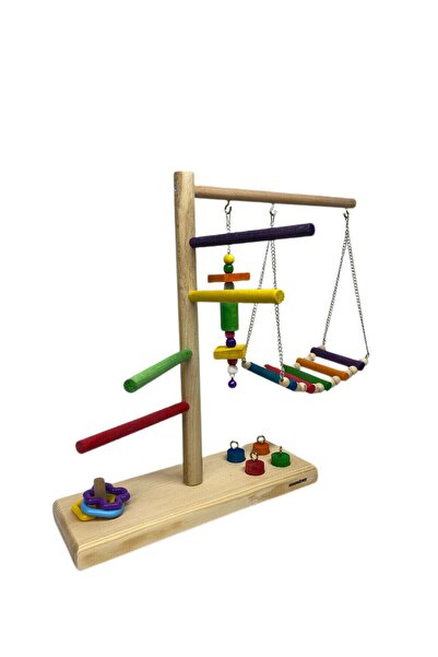 ADAPATİ PET Parkour with Bird Perch and Toy