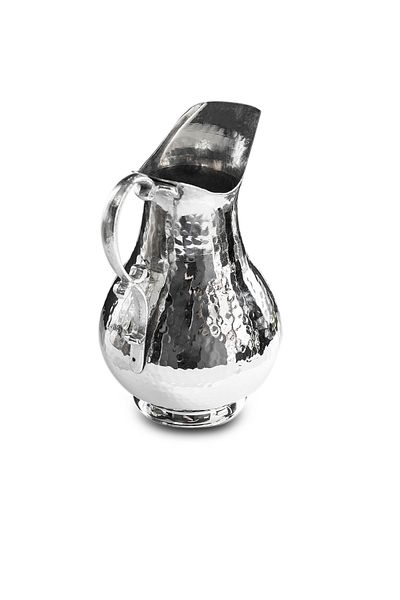 ANTEPSEPETİ Hammer Patterned Silver Plated Copper Jug