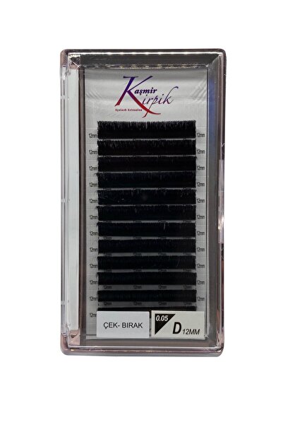 KAŞMİR KİRPİK Çek- Bırak D Kıvrım 0.05 Mm 12 Numara Tek Boy Kirpik