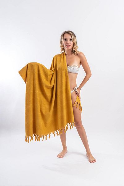 CottonTherapy 100x170cm Prosop mare de duș de plajă cu franjuri 100% bumbac