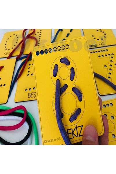 Okhool Montessori Figures Stringing Skill Set
