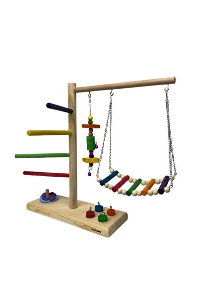 ADAPATİ PET Parkour with Bird Perch and Toy