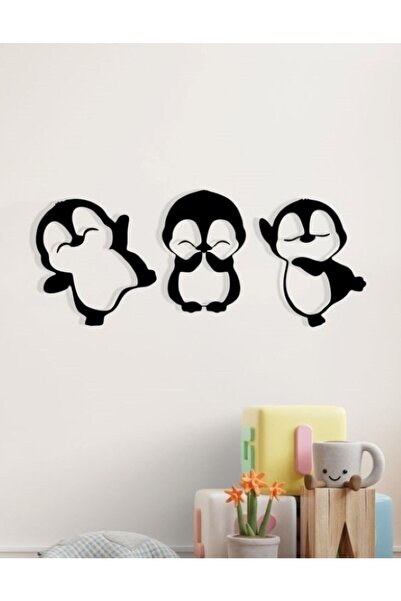 KLES 3 πίνακες πιγκουίνων διασκεδαστικό χαριτωμένο ζωγραφική ζώων χαριτωμένο ...