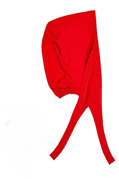 MİSS İPEK Red Hijab Tied Combed Cotton Bonnet