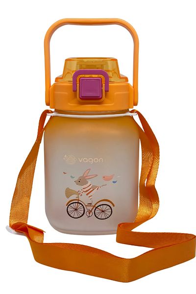 Vagonlife 1100ml with/without Straw Use Cute Animals Patterned Hanging Flask with Handle 2275