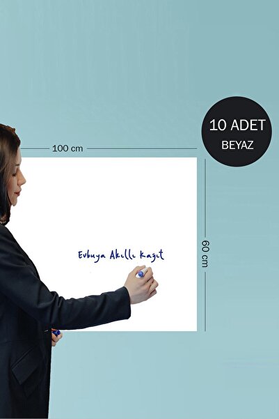 Pi Papers Akıllı Kağıt - 60x100 Cm Beyaz, 10 Adet Elektrostatik Özellikli, Be...