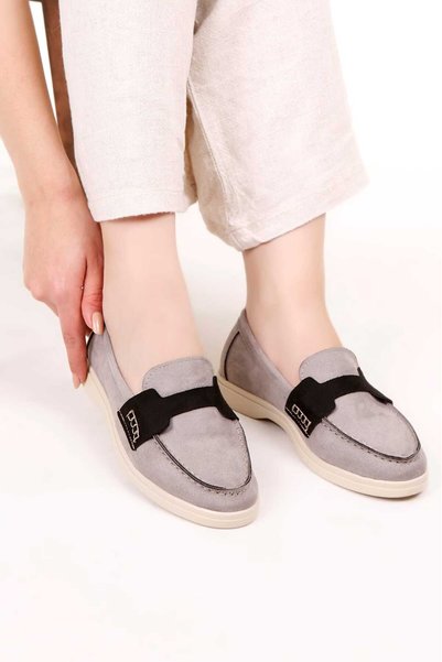 Eray Women's Comfortable Light Soft Suede Loafer Ballerina Shoes