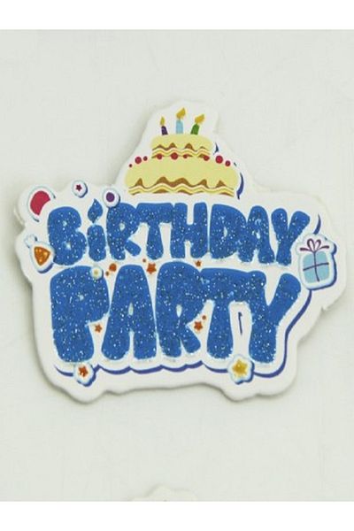Kazanabil 50 PIECES BIRTHDAY PARTY WRITTEN DECORATION MATERIAL LOGO BLUE