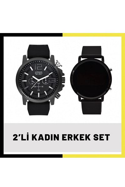 wesscollection Set of 2 Women's and Men's Wristwatches