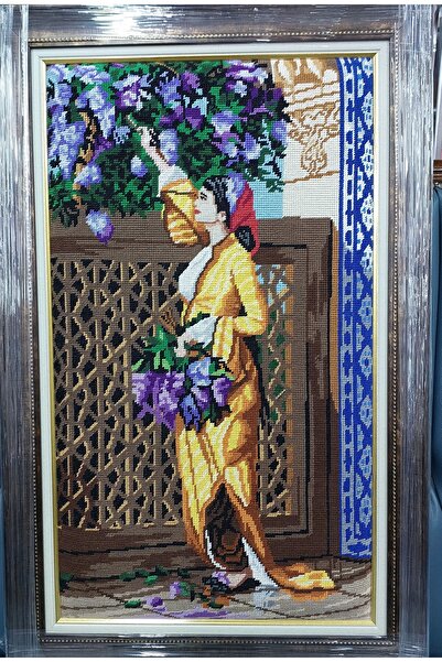 Orchidea Goblen işlenmiş -Osman Hamdi-tablo