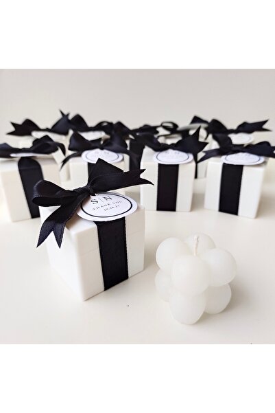 Hediyelik Mumlar Design By Ece Beyaz Mika Bubble Hediyelik Mum, Nikah Şekeri,...