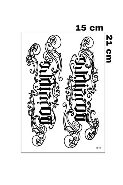 Mecit Tuhafiye YAZI KOL BİLEK VUCUT İÇİN GEÇİCİ DÖVME