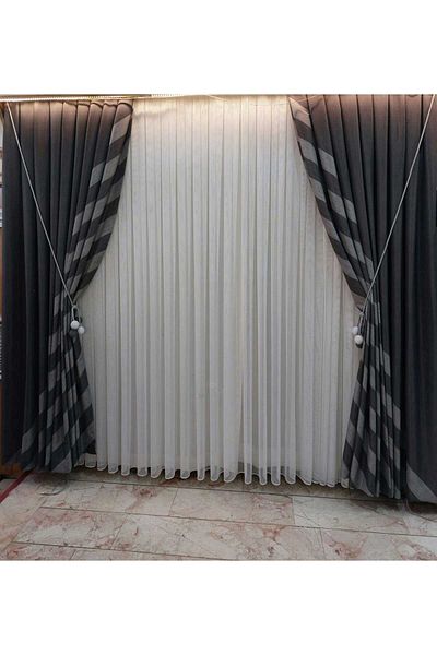 Gürlek Home Birillant Background Curtain board pattern high quality one wing GRLK 005